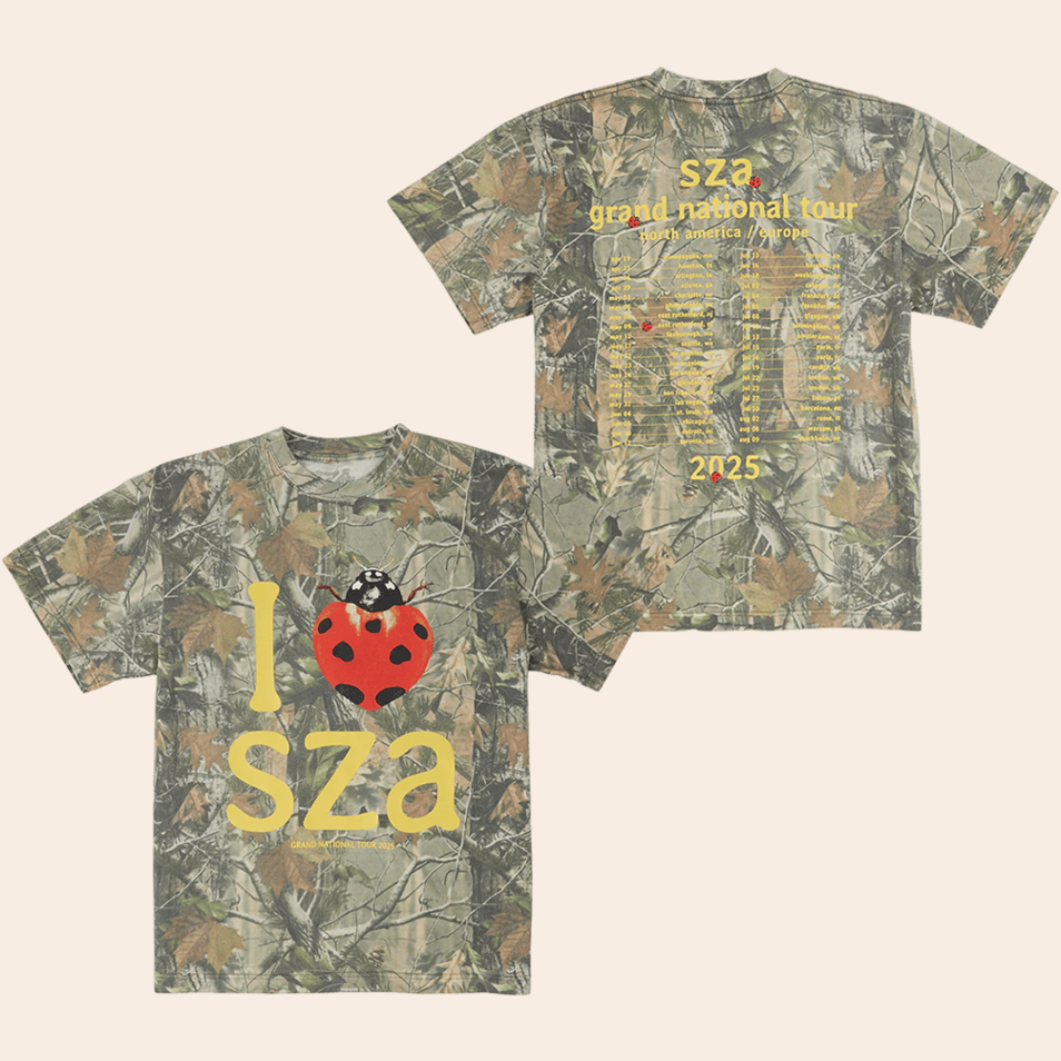 SZA Camo T-Shirt Grand National Tour Merch I Heart SZA Shirt Awesome Father's Day Gifts