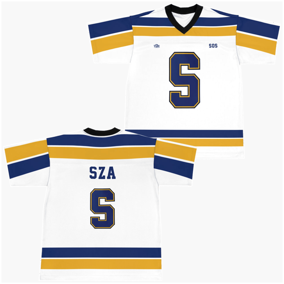 SZA Merch SZA Signature SOS Jersey Grand National Tour Merch Father's Day Presents For Husband