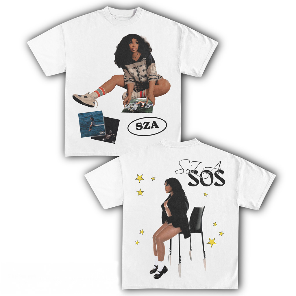 SZA SOS White T-Shirt SZA Merch Presents For Music Lovers