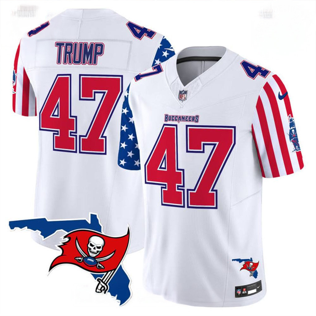 Tampa Bay Buccaneers 2025 Independence Day Special Football Jersey Buccaneers Trump 47 Merch