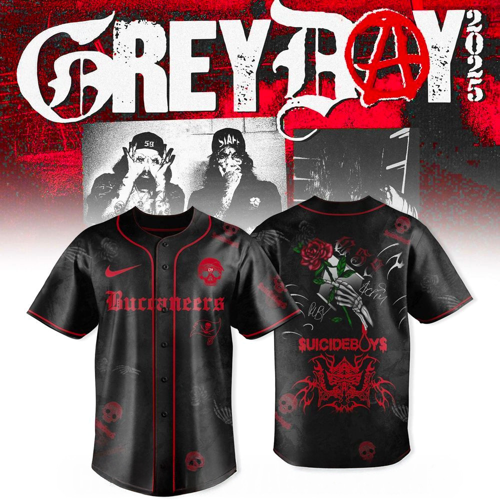 Tampa Bay Buccaneers X Uicideboy Greyday Tour Merch 2025 Jersey Buccaneers Merch Gifts For Fans