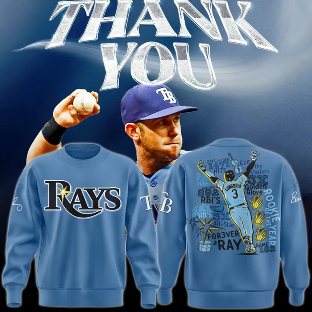 Tampa Bay Rays Evan Longoria Thank You For The Memories Signatures Sweatshirt Gifts For Husband