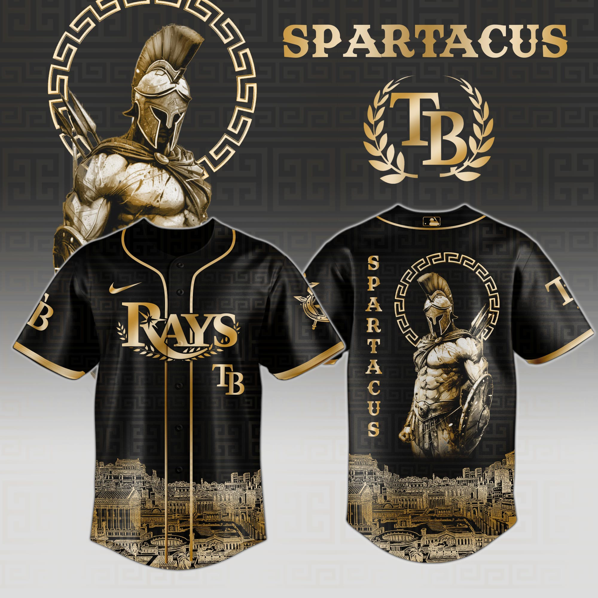 Tampa Bay Rays Mlb X Spartacus Baseball Jersey For Fans
