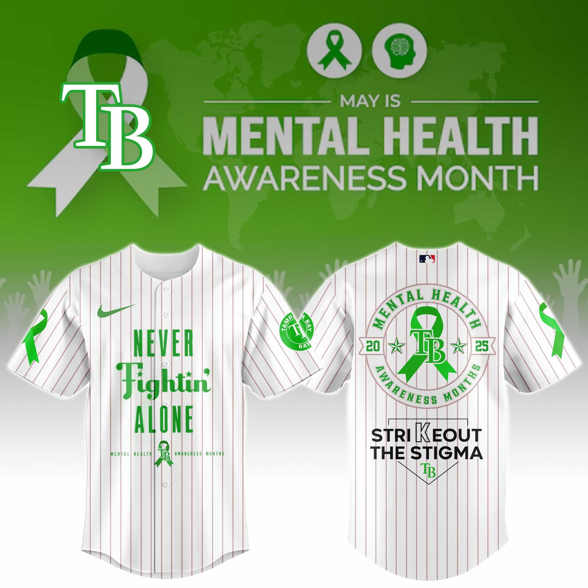 Tampa Bay Rays Special Mental Health Awareness Week Limited Edition Jersey Tampa Bay Rays Merch