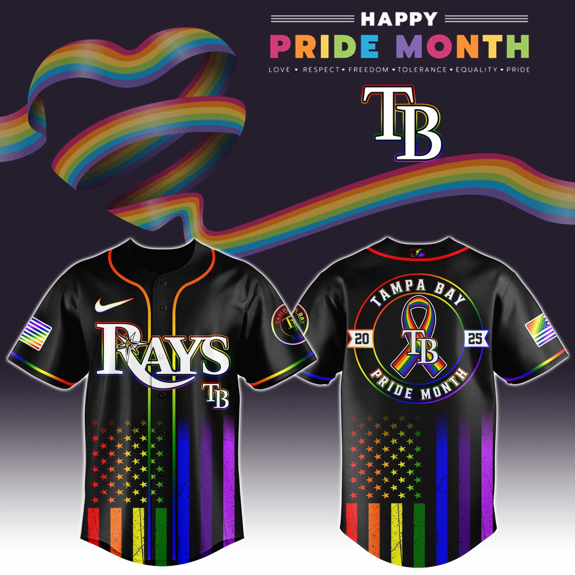 Tampa Bay Rays Special Pride Month Jersey Gifts For Baseball Lovers
