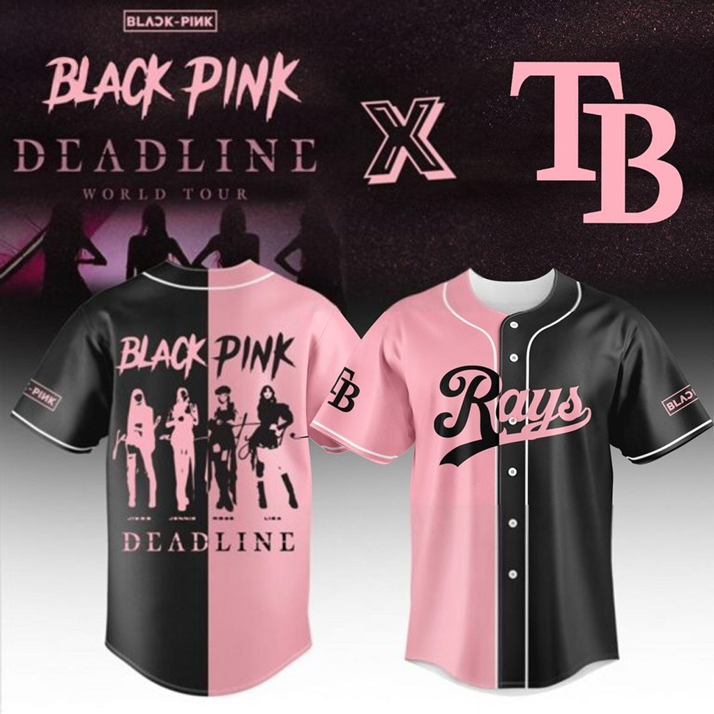 Tampa Bay Rays X Blackpink Deadline World Tour 2025 Baseball Jersey Tampa Bay Rays Merch Gifts