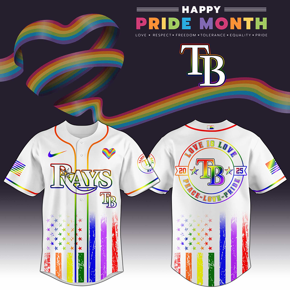 Tampa Bay Rays x Happy Pride Month 2025 Baseball Jersey Tampa Bay Rays Merch LGBT Gifts