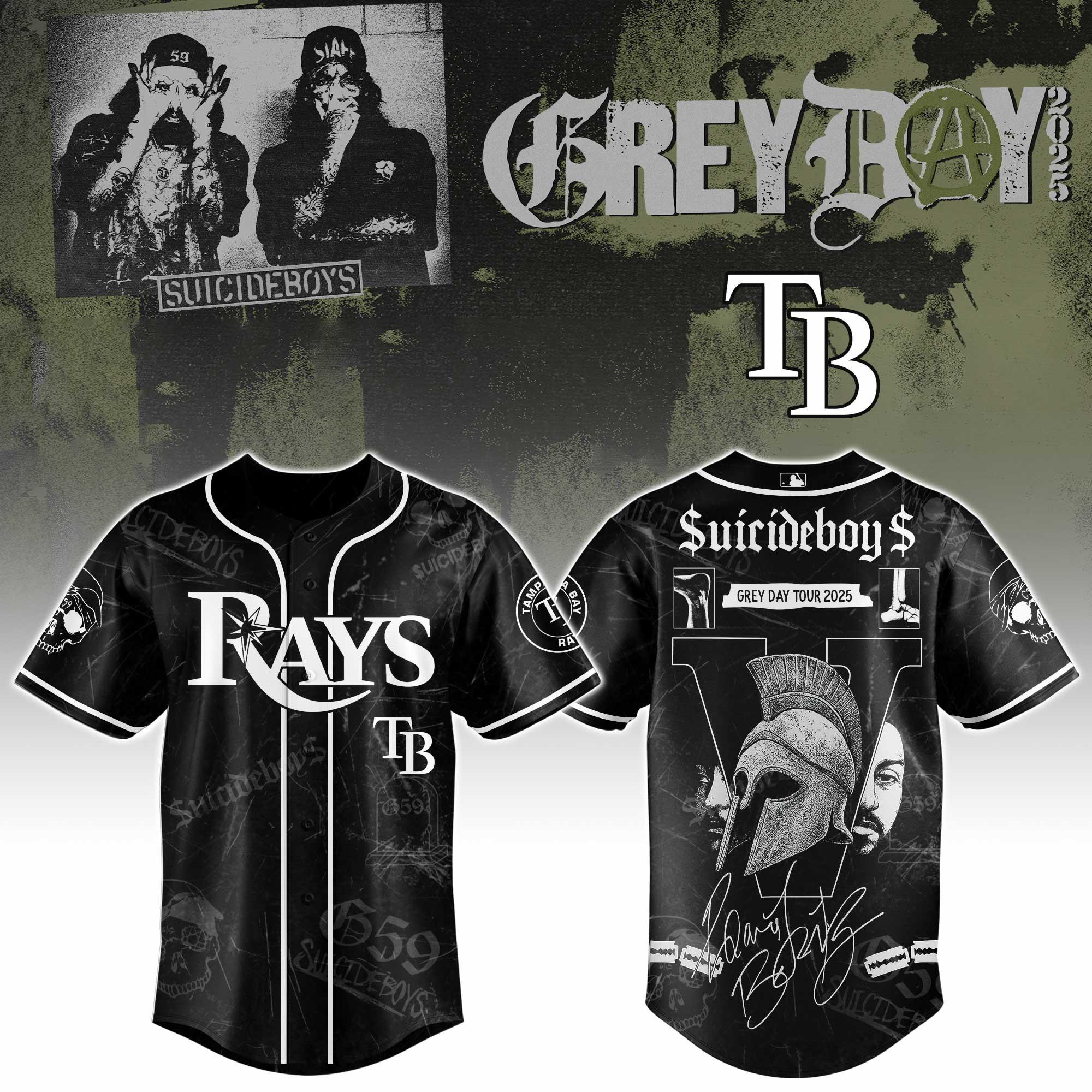 Tampa Bay Rays X Suicideboys G59 Baseball Jersey 2025 Gift For Baseball Fans