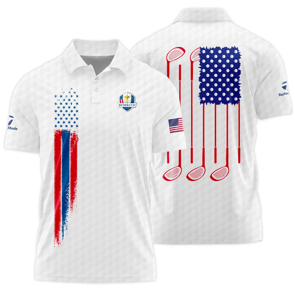 TaylorMade Ryder Cup 2025 Polo Shirt American Flag Golf Apparel Golf Father's Day Gifts