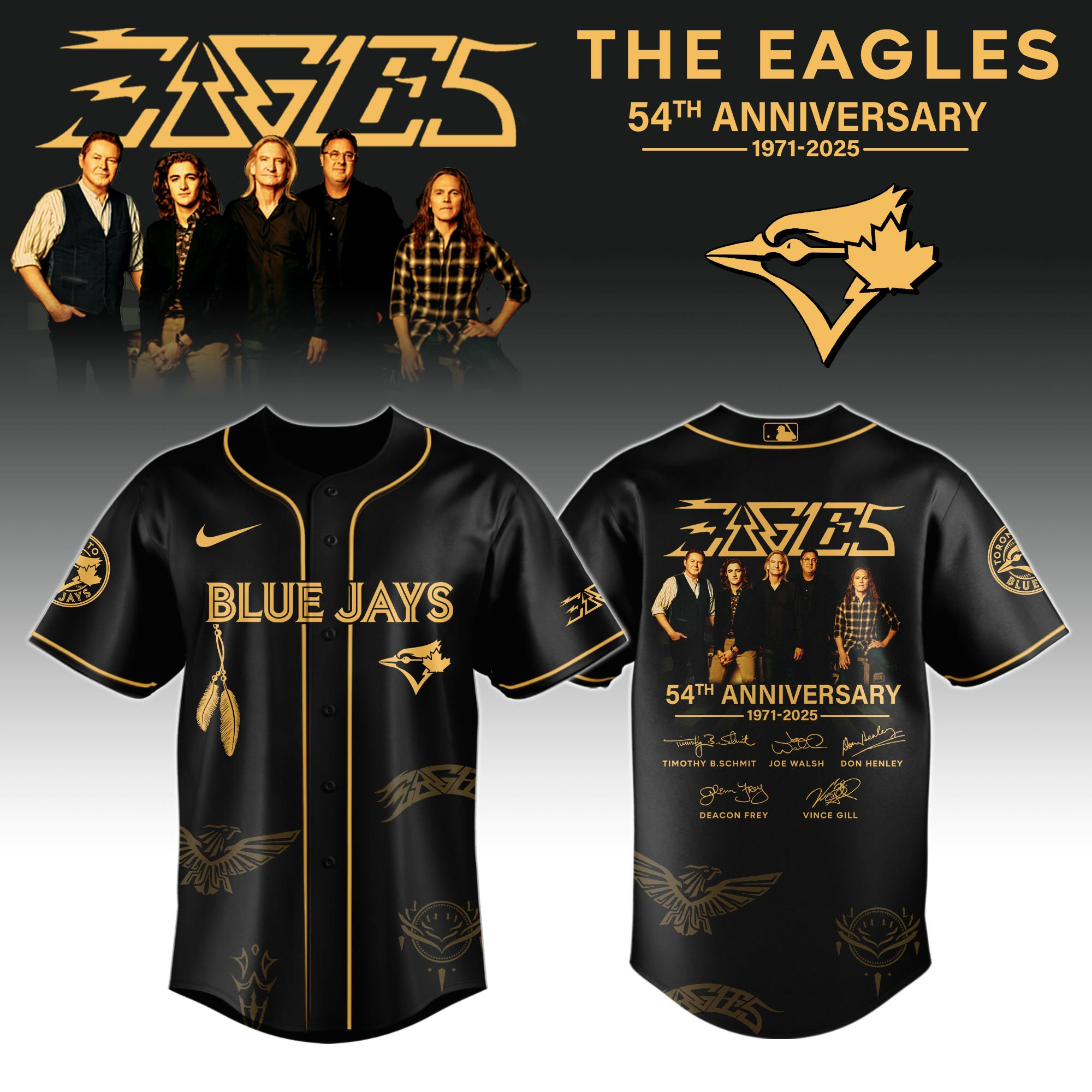 Tb Jays X Eagles Band Music Jersey 2025 Great Gift For Baseball Lovers