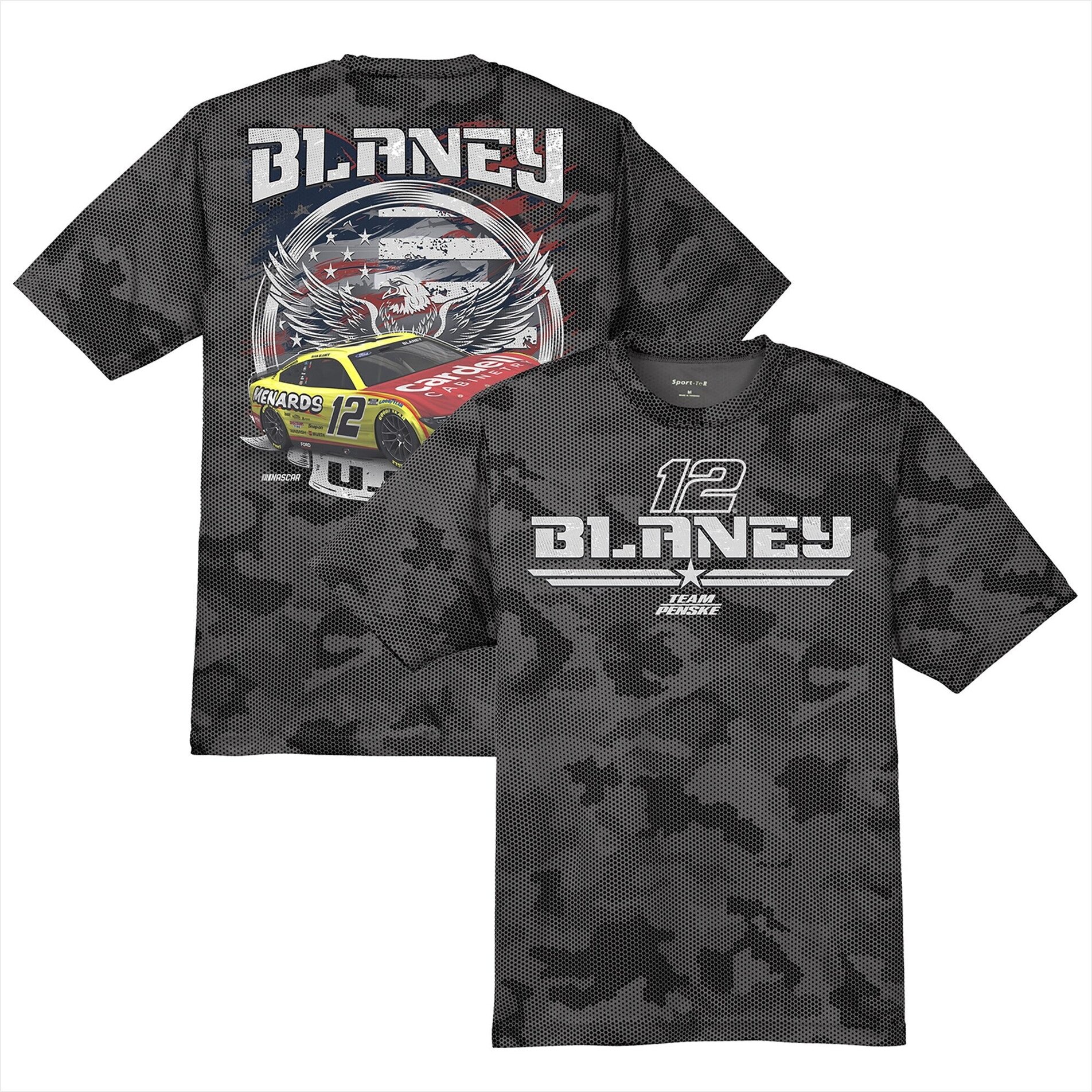 Team Penske Gray Ryan Blaney Camo Car T-Shirt Ryan Blaney Merch Cool Birthday Gifts For Dad