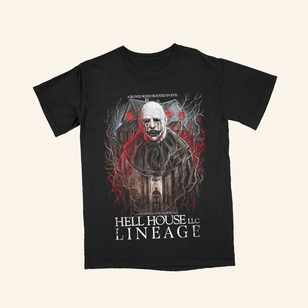 Terror Threads Merch Hell House Llc Lineage A Blood Bond T-Shirt Dad Gifts
