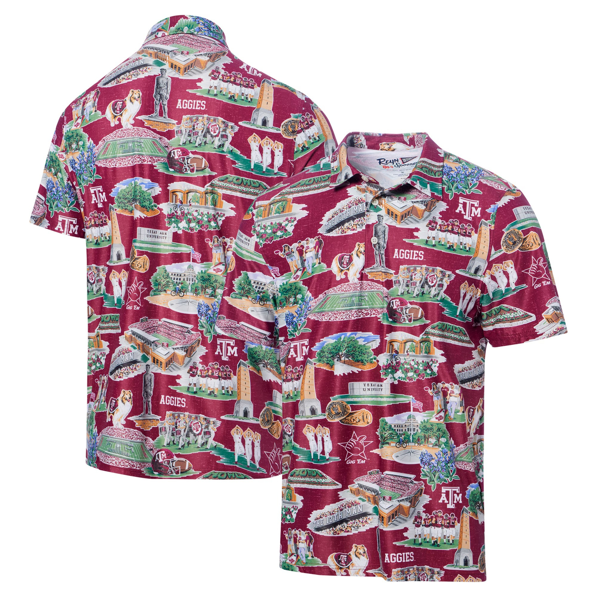 Texas A And M Aggies Polo Shirt ATM Aloha Shirt Presents For Football Fans