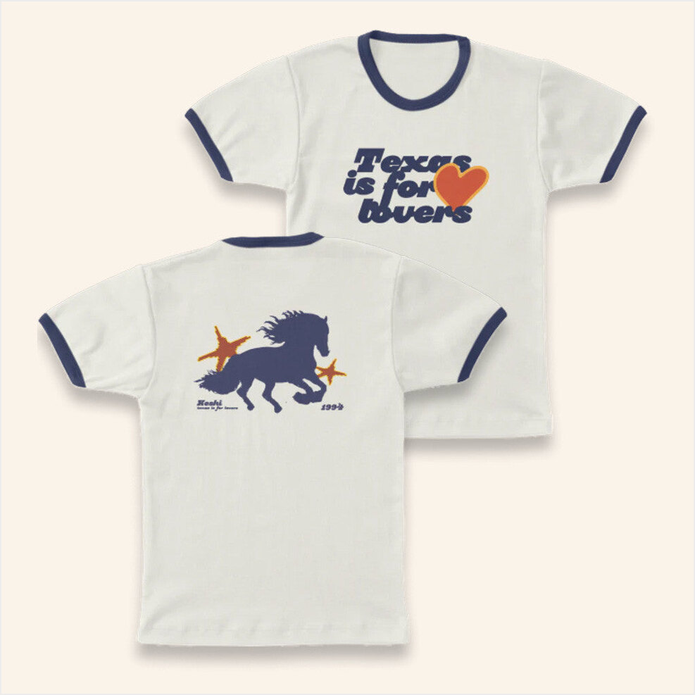 Texas Is For Lovers Ringer T-Shirt Keshi Tour Merch Best Friend Birthday Gift Ideas