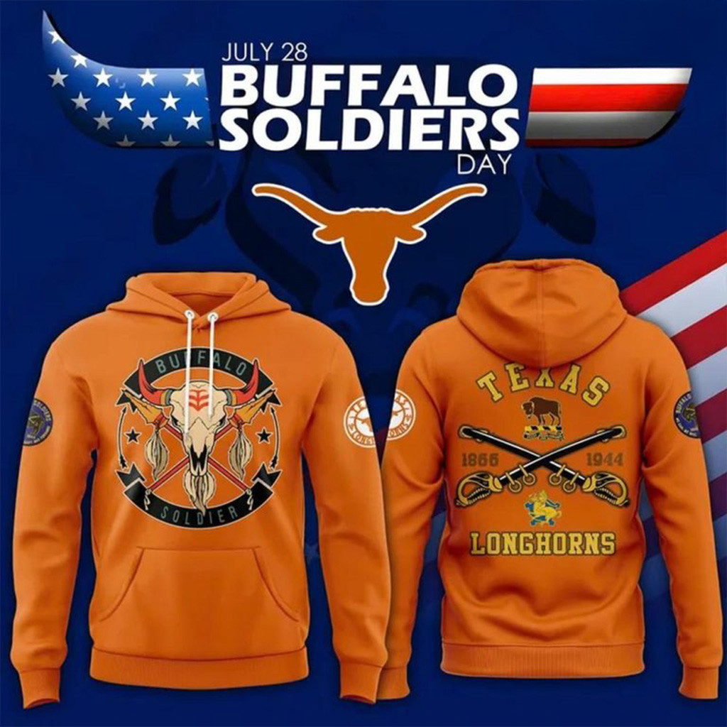 Texas Longhorns Buffalo Soldier Day 2025 Special Hoodie Texas Longhorns Merch Fans Gift Ideas