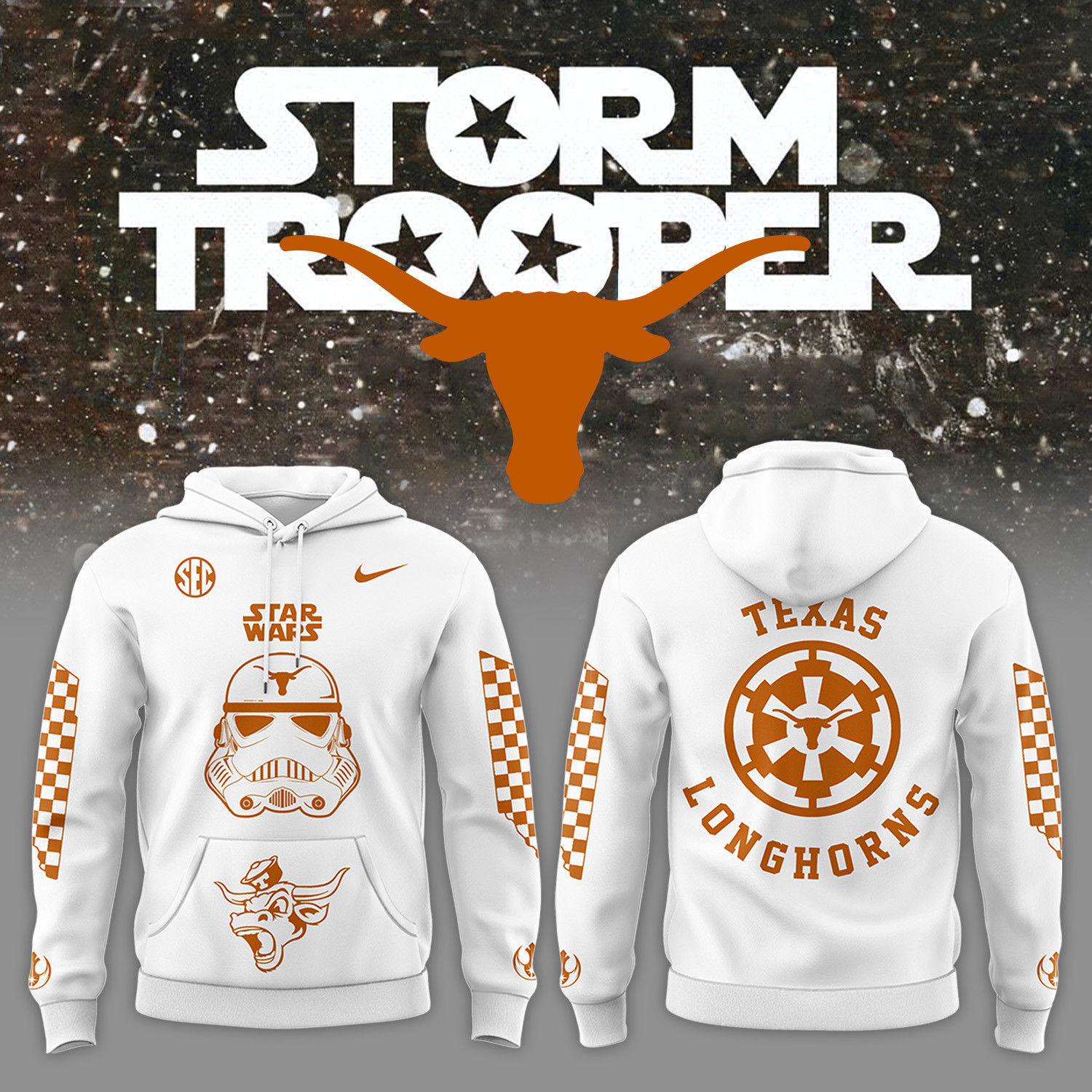 Texas Longhorns Football X Star Wars Hoodie Best Gifts For Football Fans