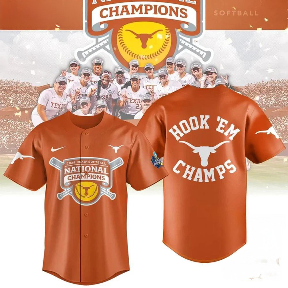 Texas Longhorns Softball Women's College World Series 2025 Champions Jersey Gifts For Wife