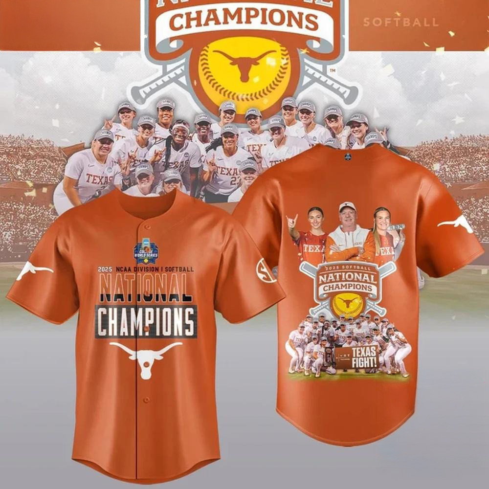 Texas Longhorns Softball Women's College World Series 2025 Champions Team Jersey Wife Gifts