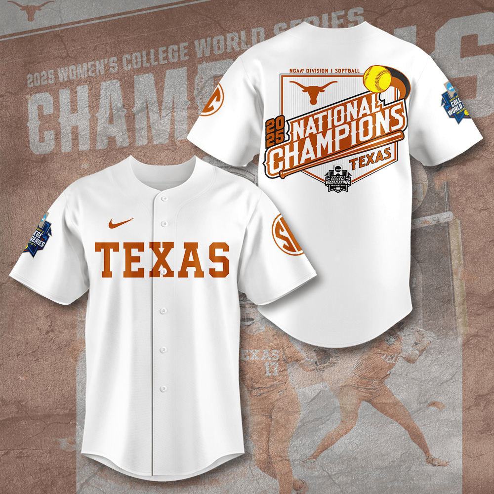 Texas Longhorns Women's Softball Baseball Jersey Texas Longhorns Merch For Fan Sister Gifts