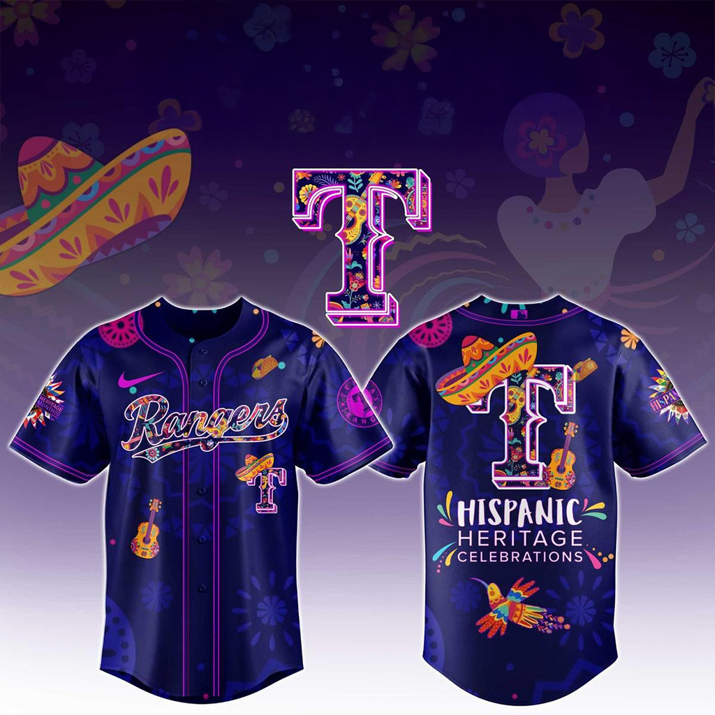Texas Rangers Hispanic Heritage Celebrations 2025 Baseball Jersey Texas Rangers Merch