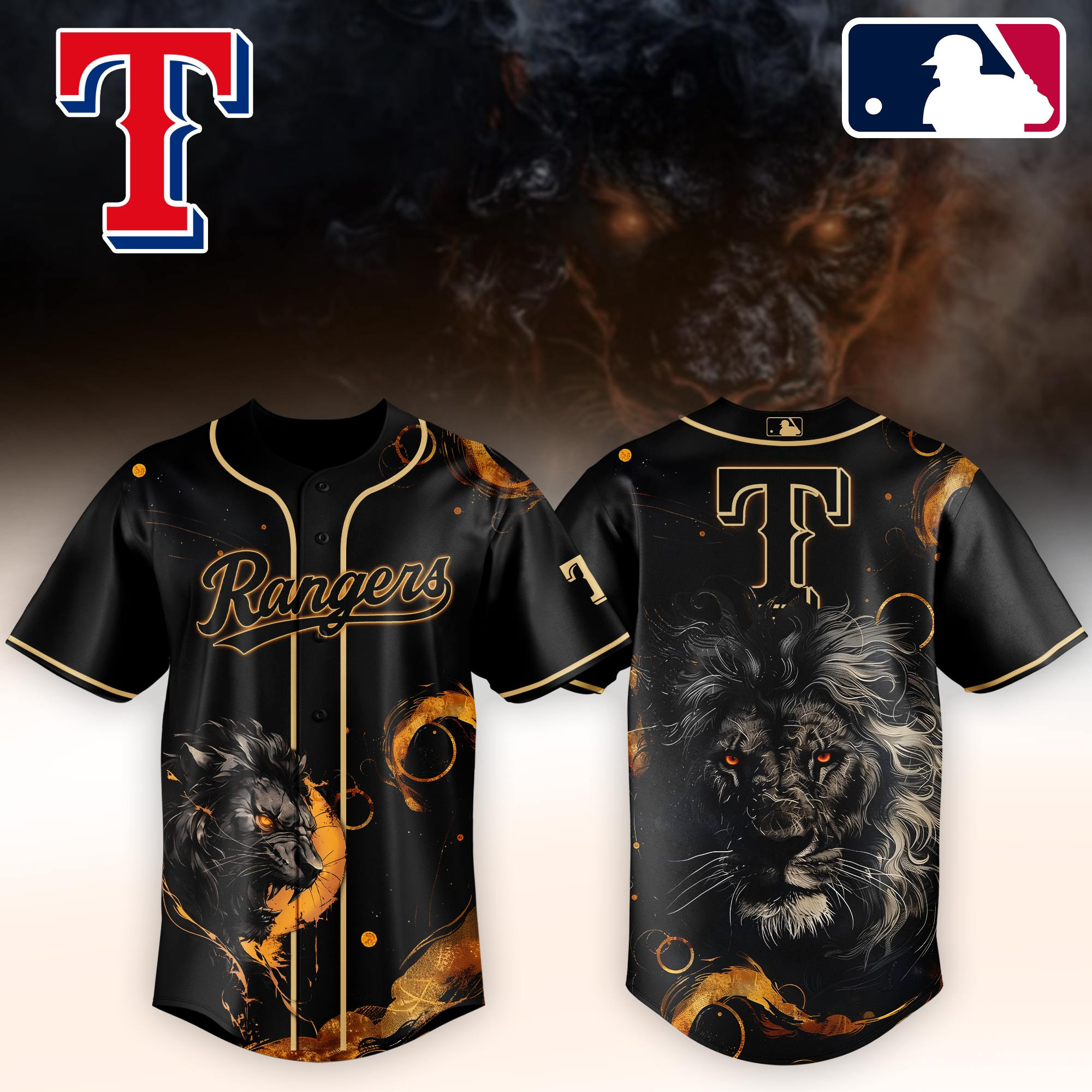 Texas Rangers Mlb X Lion Baseball Jersey For Fans