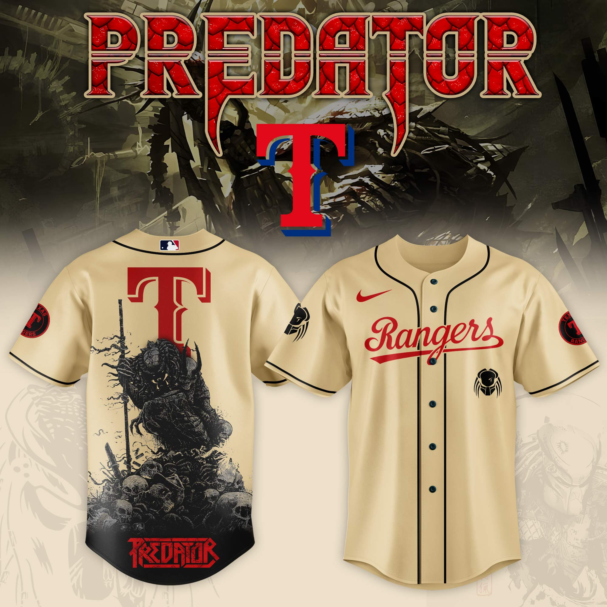 Texas Rangers Mlb X Predator Baseball Jersey For Fans