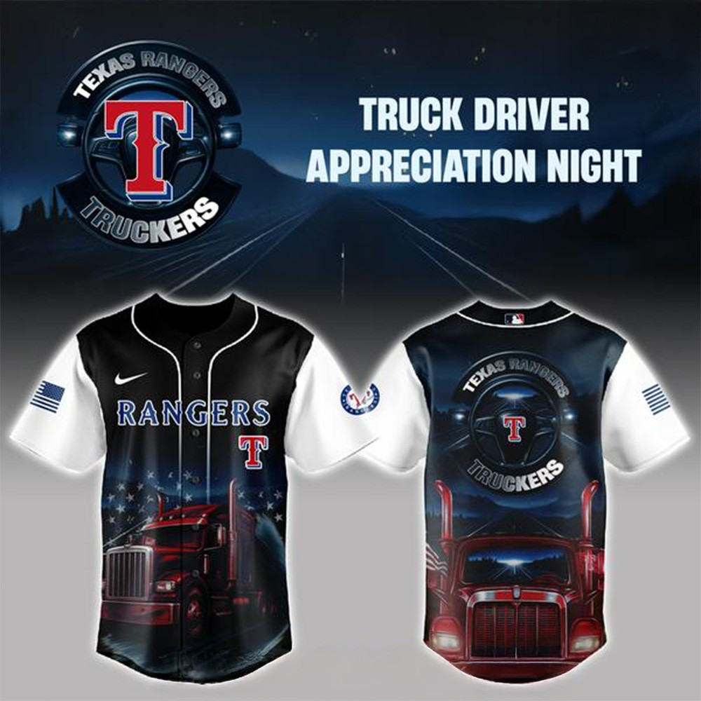 Texas Rangers MLB x Truck Driver Appreciation Night Jersey 2025 Texas Rangers Merch For Fans