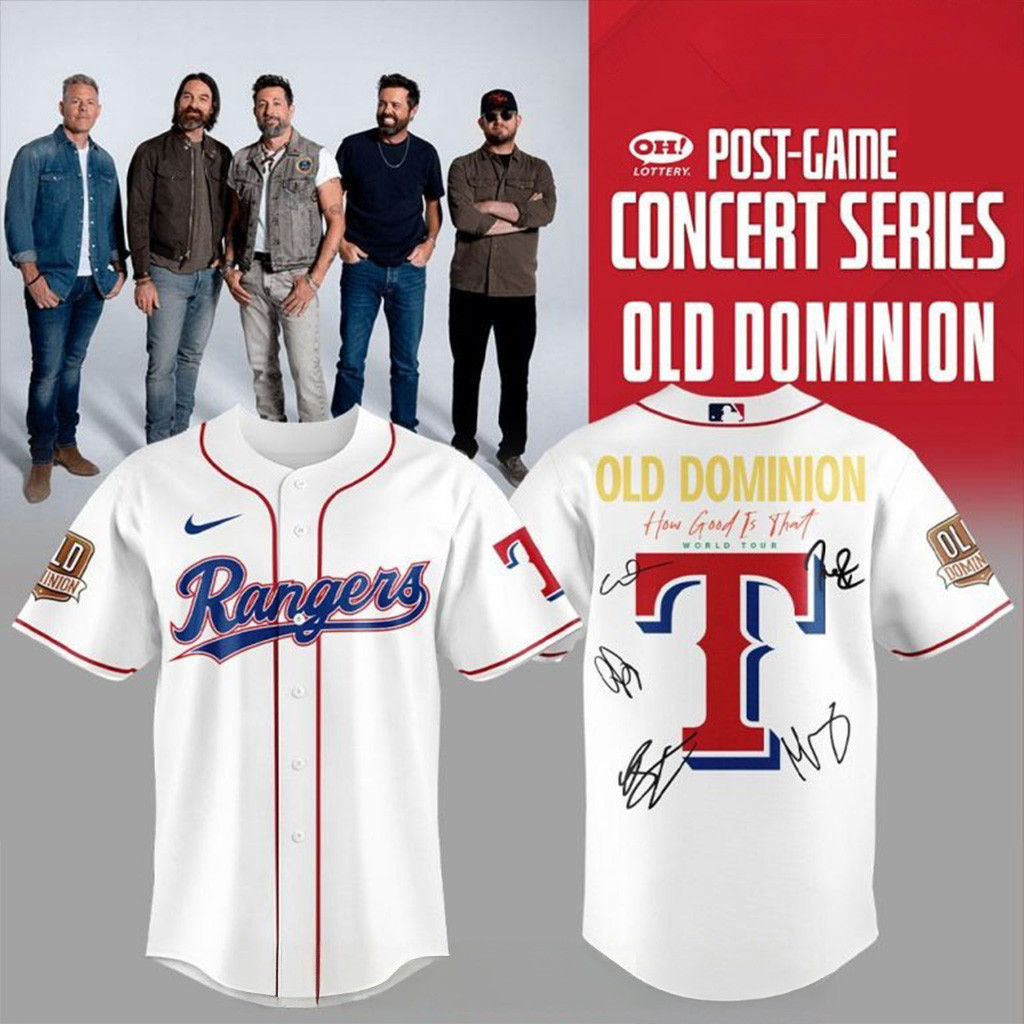 Texas Rangers Old Dominion Show Special Edition Baseball Jersey Texas Rangers Merch