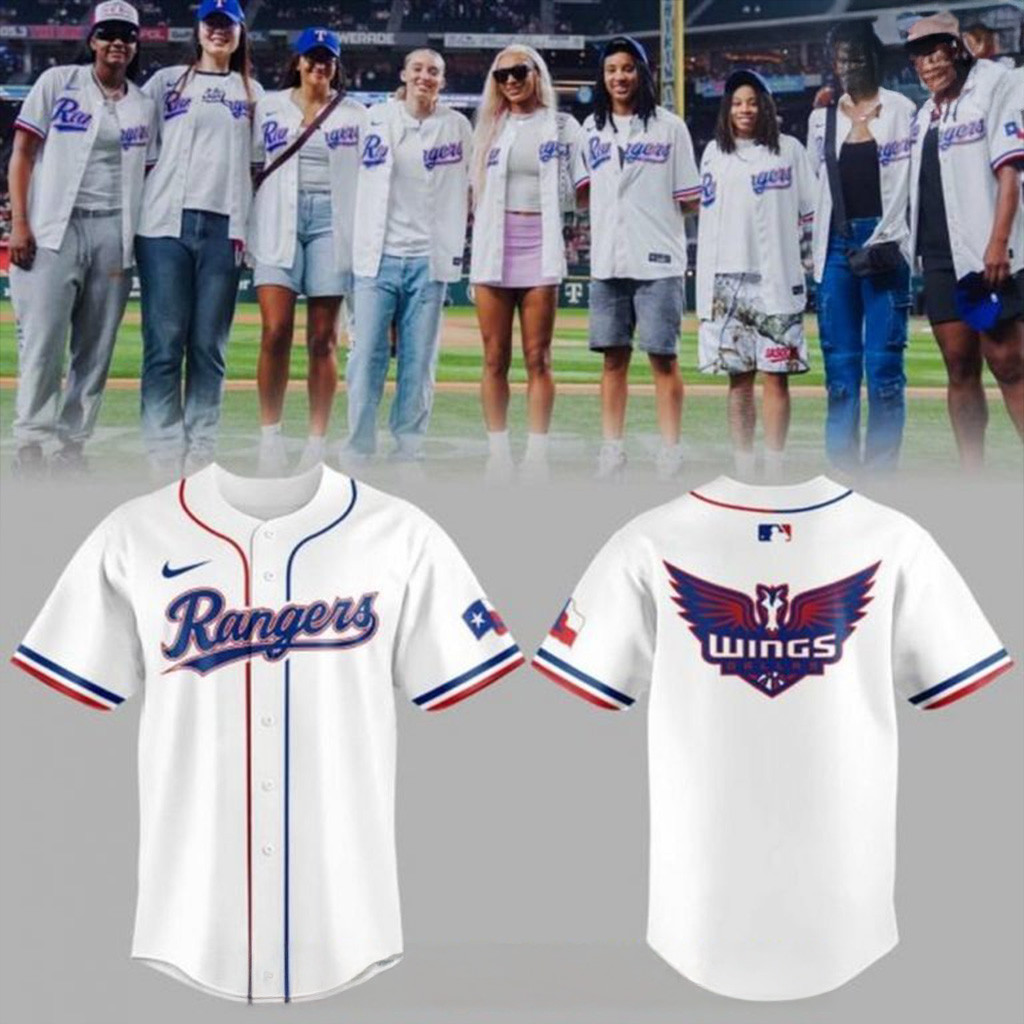 Texas Rangers x Dallas Wings Special Baseball Jersey Texas Rangers Merch For Fans