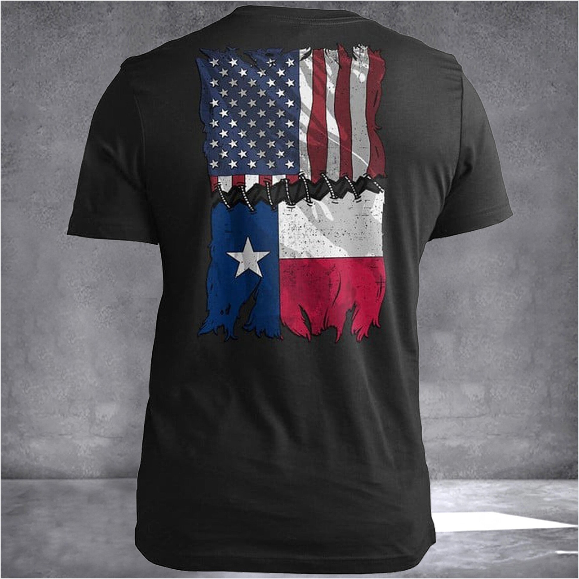 Texas Stitch Flag USA Texas T-Shirt Mens Patriotic Clothing Birthday Gifts For Men's Texans