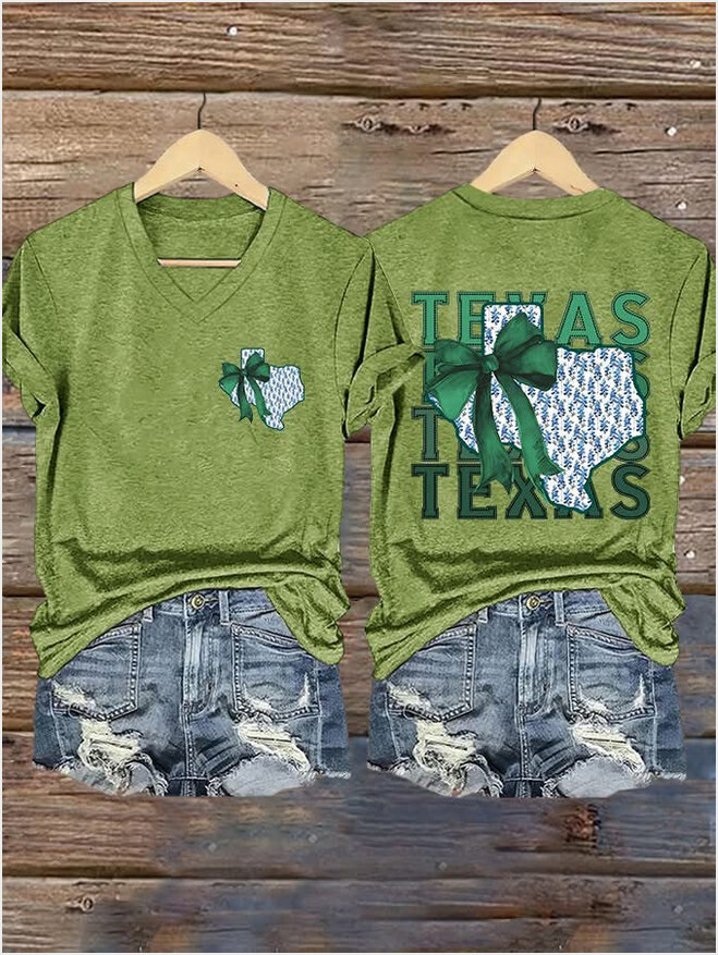 Texas Strong Women's V-neck T-Shirt Patriotic Tees Birthday Gifts For Texans BFF Gifts Ideas