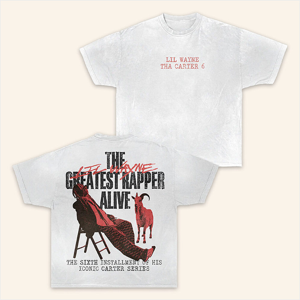 Tgra White T-Shirt Lil Wayne Merch Gifts For Music Fans Birthday Gift Ideas Christmas Presents