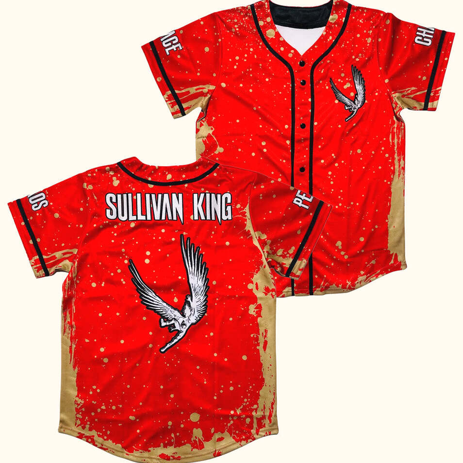 Thank You For Raging Apparel Merch Sullivan King Demented Valhalla Blood And Gold Baseball Jersey