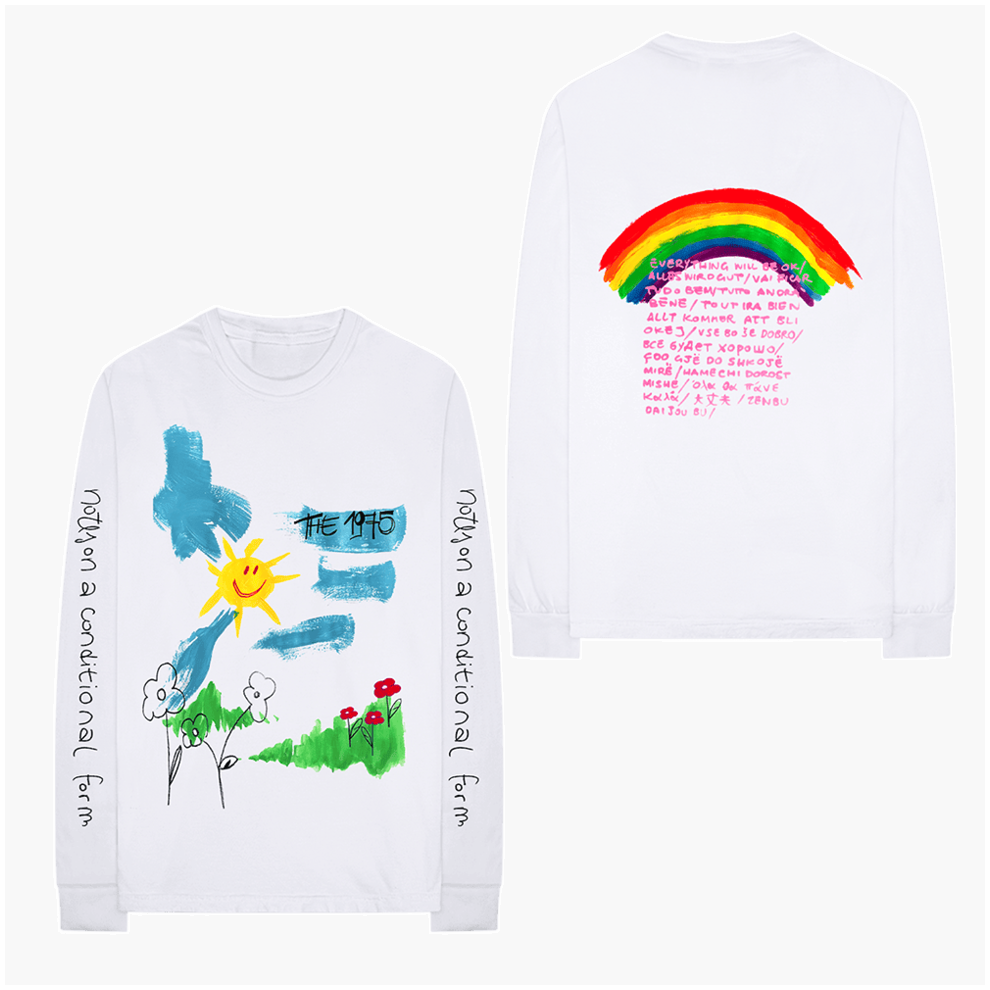 The 1975 Merch NOACF Doodle Sweatshirt Gifts For Pop Band Fans Gift Idea for Boyfriend