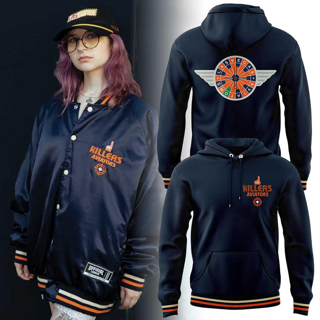 The Killers X Las Vegas Aviators Navy Hoodie Fan Merch Gift For Girlfriend
