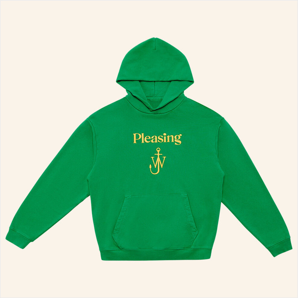 The Pleasing x JW Anderson Logo Hoodie Harry Styles Pleasing Merch Green Friends Birthday Gifts