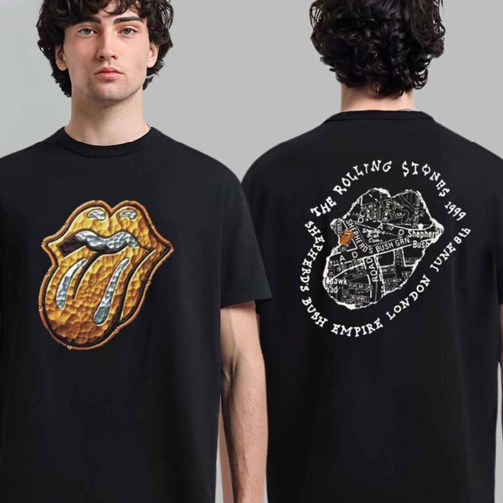 The Rolling Stones Vintage Shepherdï¿½s Bush Tour Art Inspired By The June 8 1999 Surprise Date In London England T-Shirt The Rolling Stones Merch