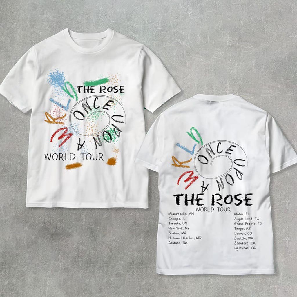 The Rose Once Upon AWRLD Tour Shirt The Rose 2025 World Tour Hoodie The Rose WRLD Road Map