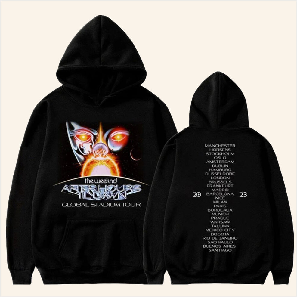 The Weeknd After Hours Til Dawn Tour 2023 Hoodie The Weeknd Merch Presents For Music Lovers