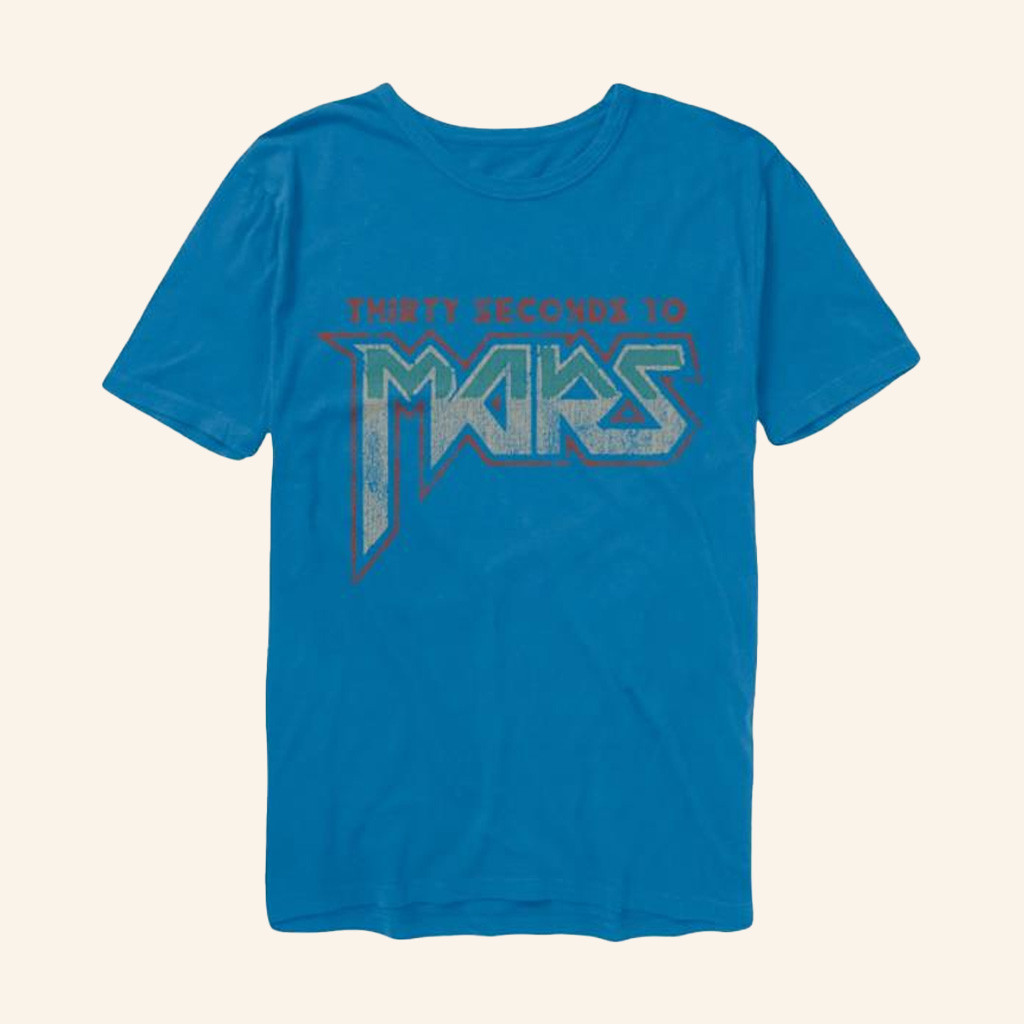 Thirty Seconds To Mars Merch Thirty Seconds To Mars Vintage Mars Blue T-Shirt Gift For Friends