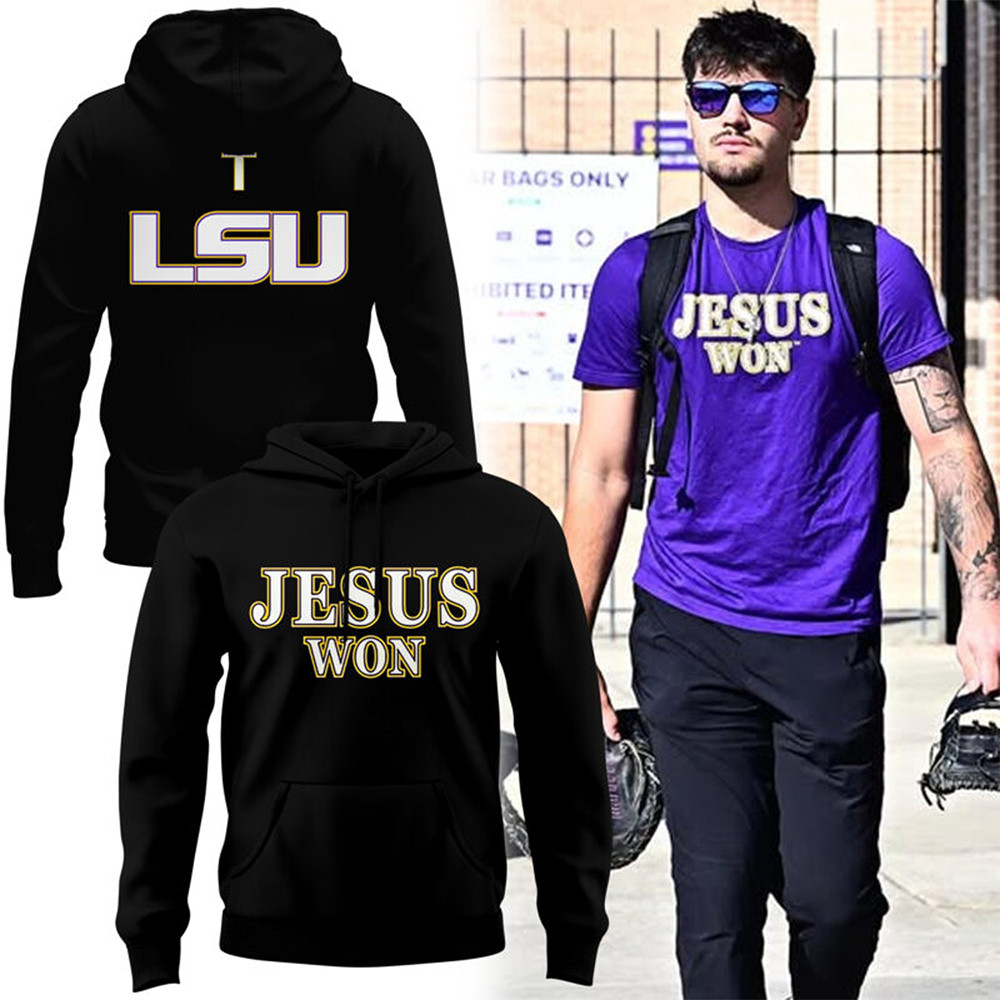 Tigers JESUS WON Black Hoodie Gift For Friends