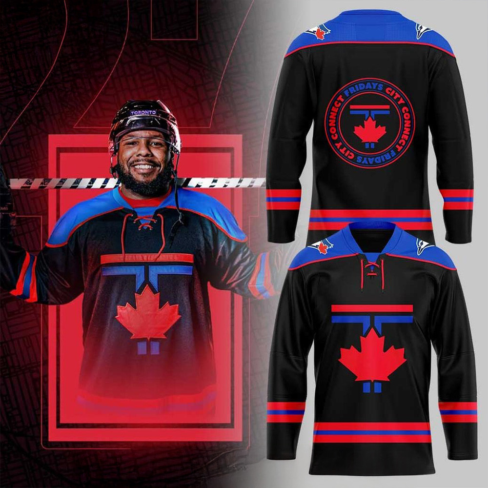 Toronto Blue Jays City Connect Hockey Jersey Toronto Blue Jays Merch Dad Fathers Day Gifts