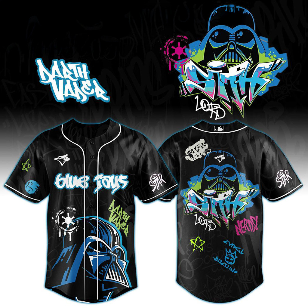 Toronto Blue Jays Graffiti Darth Vader 2025 Jersey Jays Merch Gifts For Boyfriend