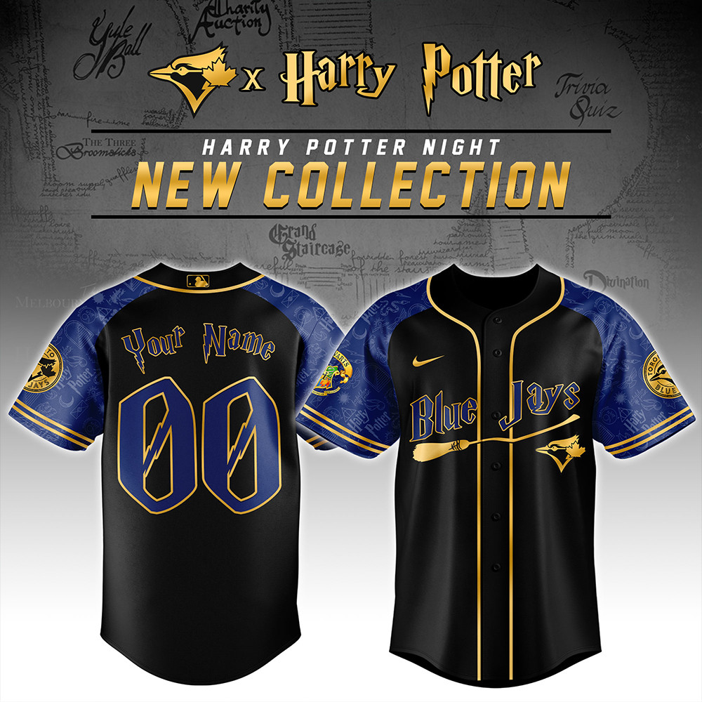 Toronto Blue Jays MLB x Harry Potter Night Game Jersey Baseball Team Gift Ideas