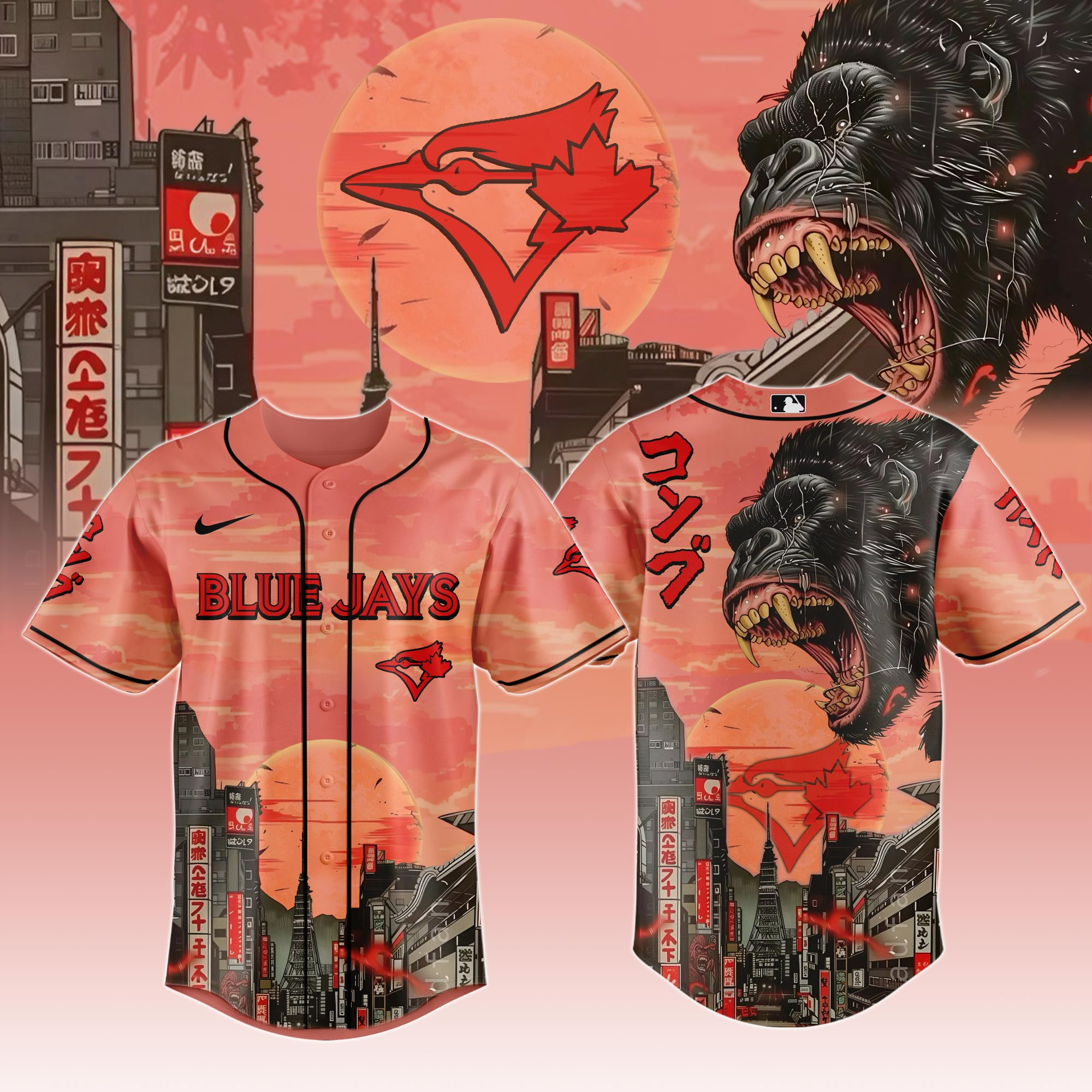 Toronto Blue Jays Mlb X Japanese Heritage Kong Baseball Jersey For Fans