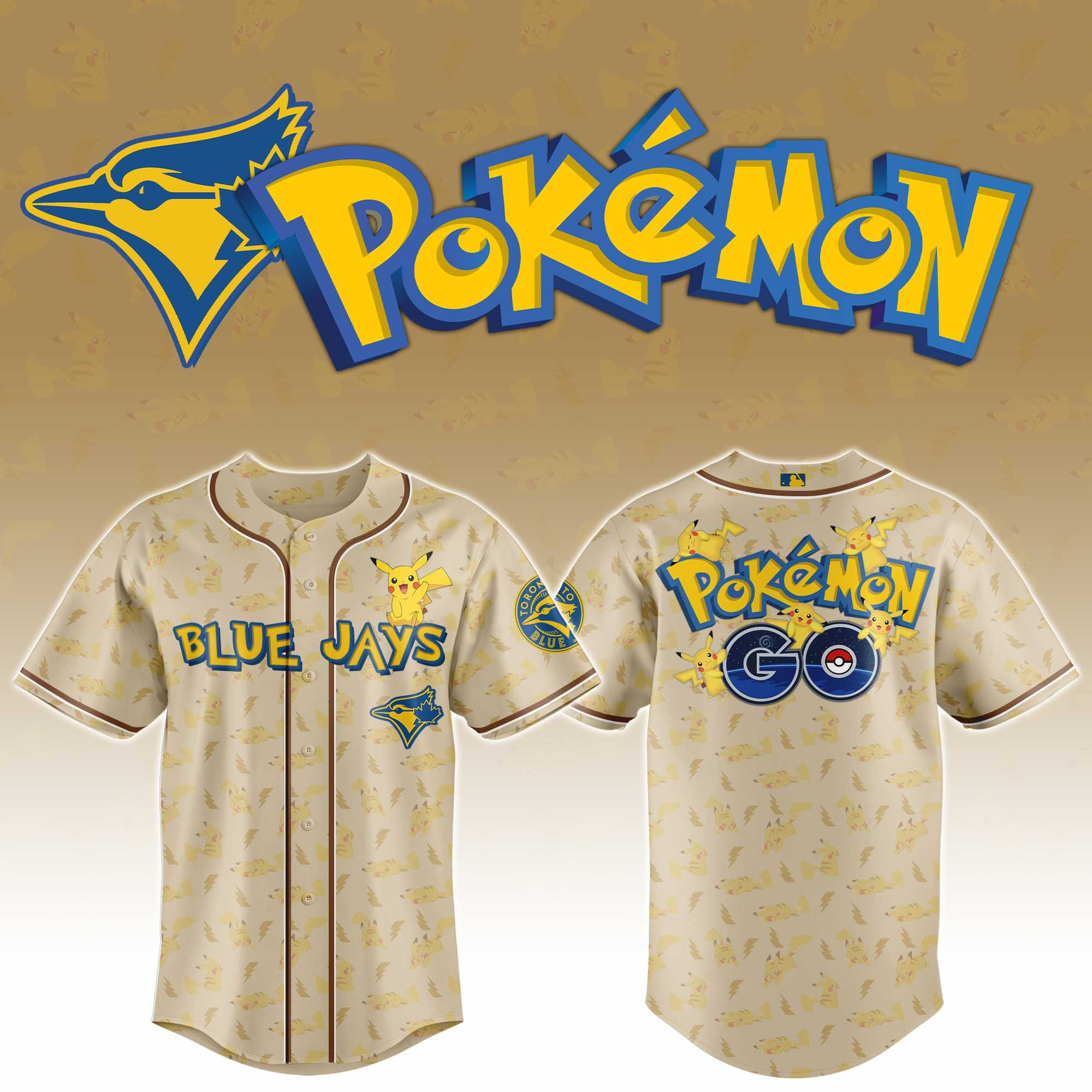 Toronto Blue Jays Mlb X Pokemon Go Master Baseball Jersey For Fans