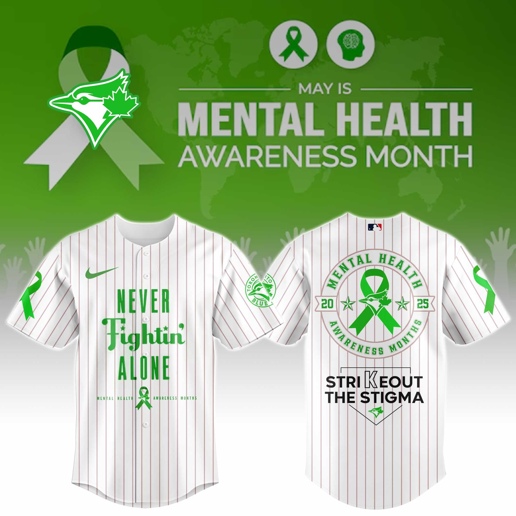 Toronto Blue Jays Special Mental Health Awareness Week Limited Edition Jersey Toronto Blue Jays Merch