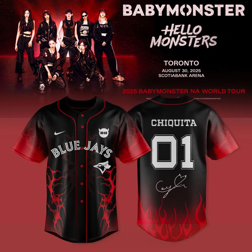 Toronto Blue Jays X Babymonster Chiquita Jersey Toronto Blue Jays Merch Cool Baseball Gifts