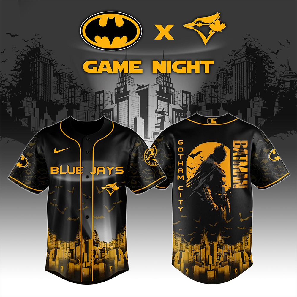 Toronto Blue Jays x DC Batman Game Night Jersey Gift Ideas For Baseball Fans