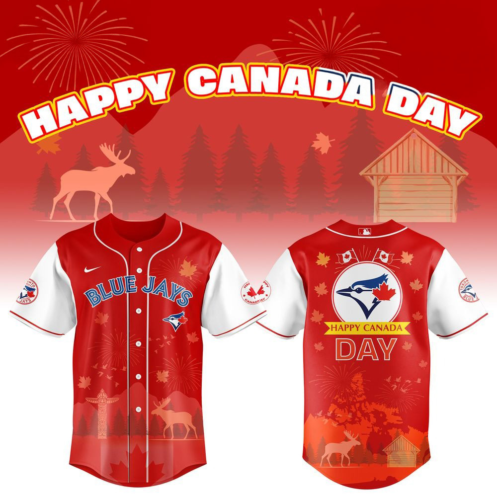 Toronto Blue Jays x Happy Canada Day 2025 Jersey Toronto Blue Jays Merch Gifts For Father